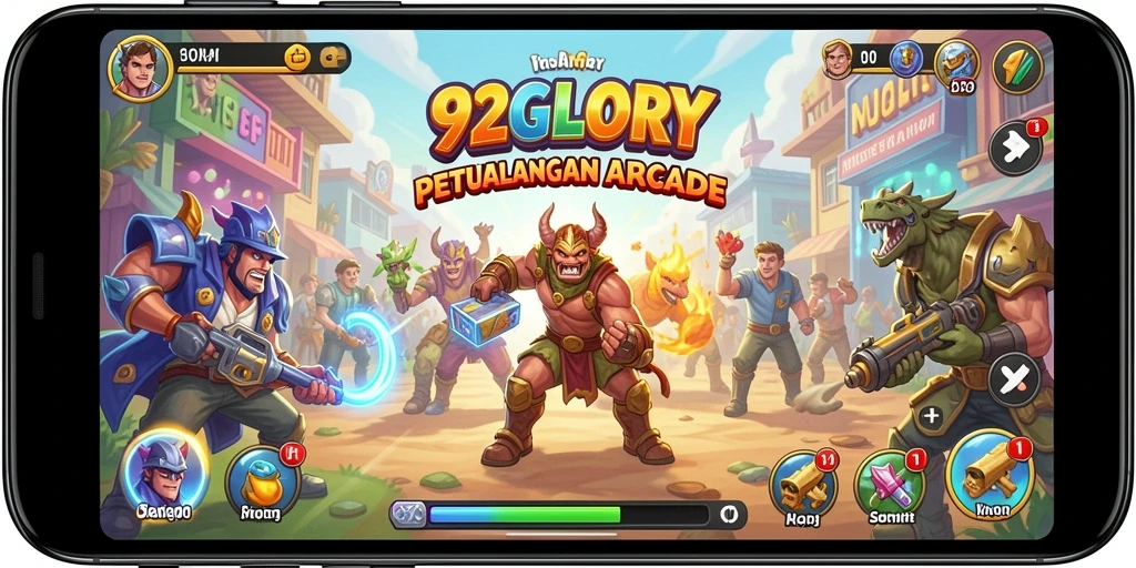 Tangkapan layar gameplay 92GLORY yang menampilkan aksi seru.
