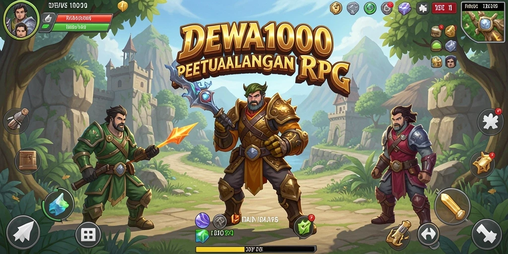 Tampilan gameplay DEWA1000 yang menakjubkan dan mendebarkan.