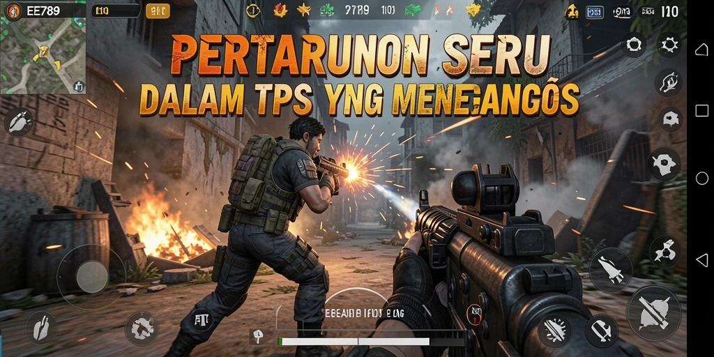 Tampilan aksi memukau di dalam game TPS EE789.