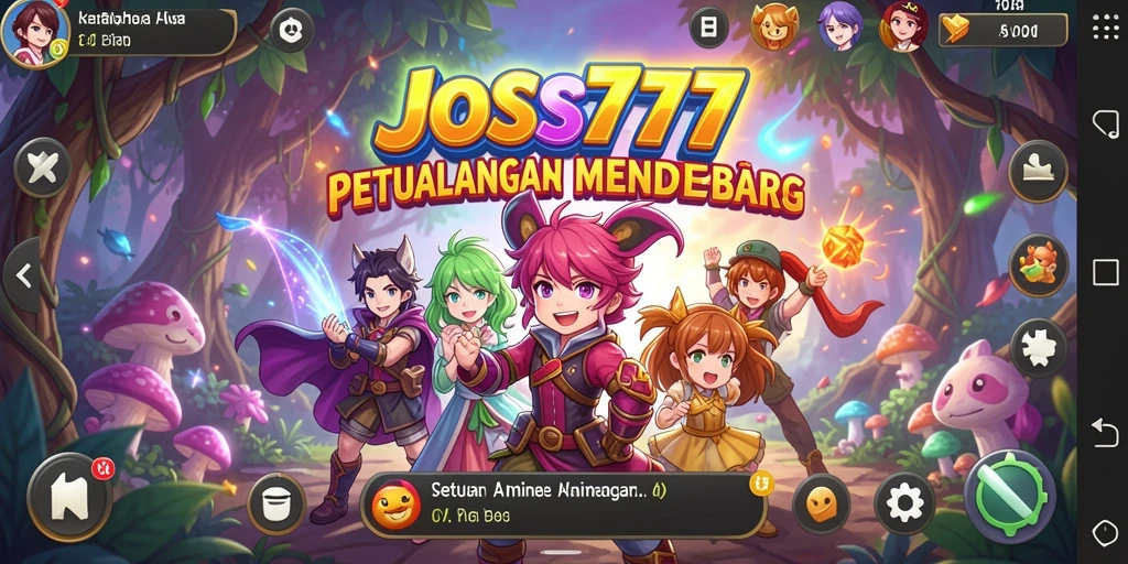 Tampilan gameplay JOSS777 yang memukau dengan aksi karakter Anime.