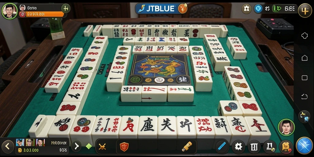 Tampilan gameplay Mahjong yang menarik di JTBLUE.