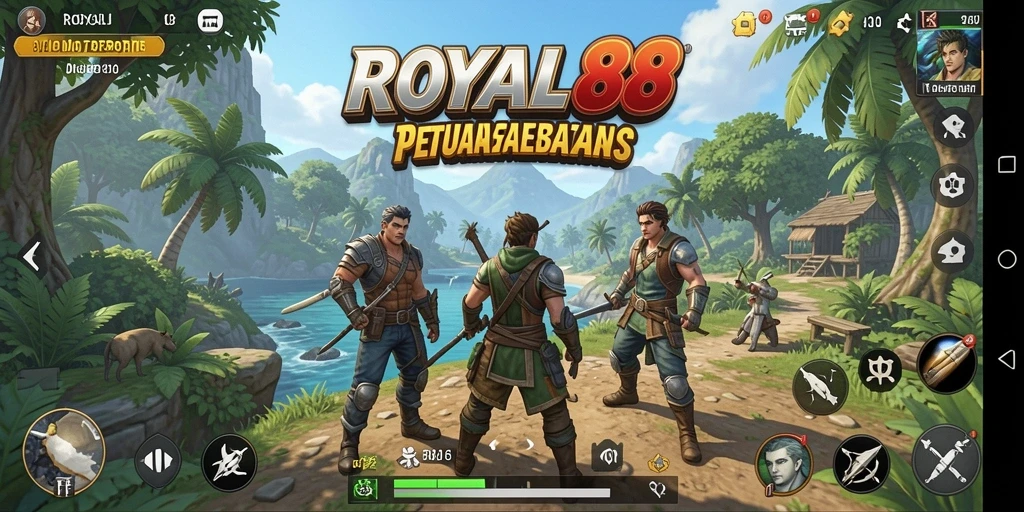 Tampilan gameplay <strong>ROYAL88</strong> yang menakjubkan dalam dunia terbuka.
