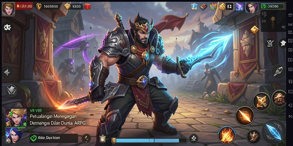 Tampilan menakjubkan dari gameplay V89 dalam dunia ARPG.